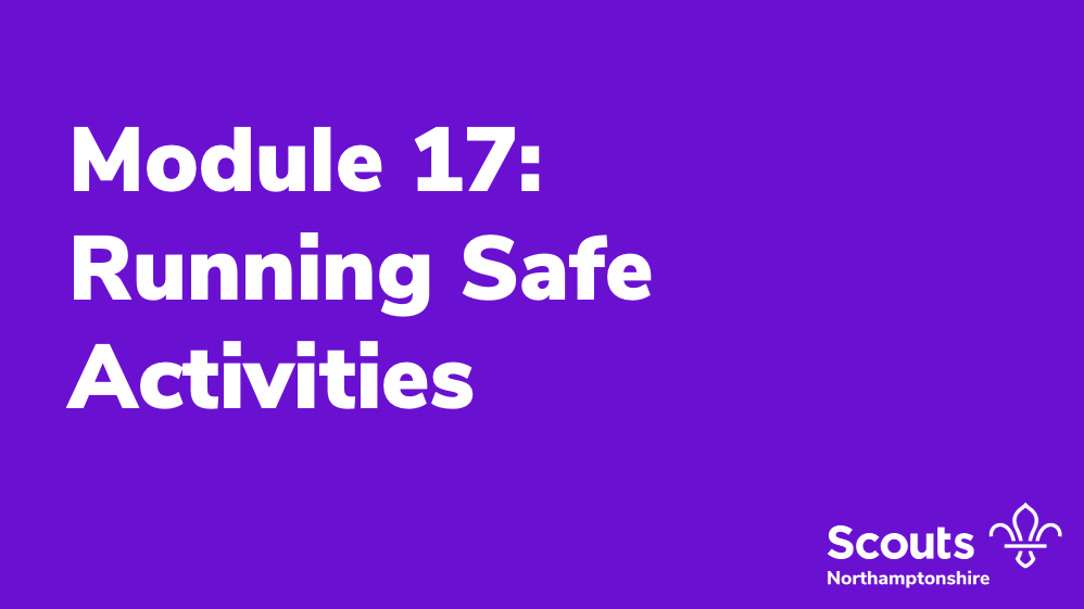 Module 17: Running Safe Activities